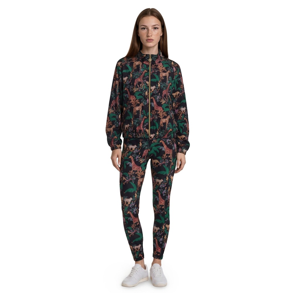 Lilly Pulitzer Luxletic Tracksuit Women's Size Medium Safari Animals Pants Top